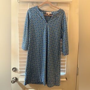 Jude Connally. Bluer printed dress size large